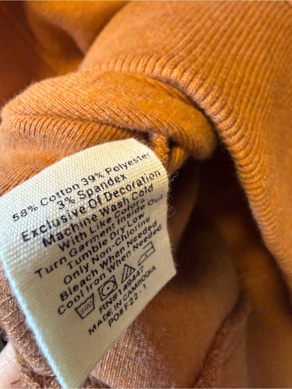 The Normal Brand Ochre Rust Brown Cropped Quarter Zip Sweatshirt Oversized S - Picture 6 of 6